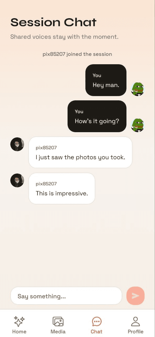 PixSync Chat Screen